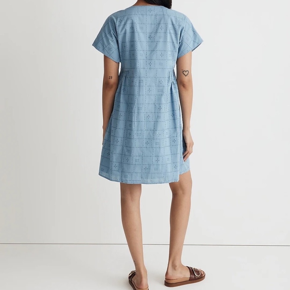 Madewell Eyelet V-Neck Cotton Mini Dress XXL - Picture 1 of 4